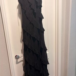 Petal & Pup Black Ruffled Maxi Dress